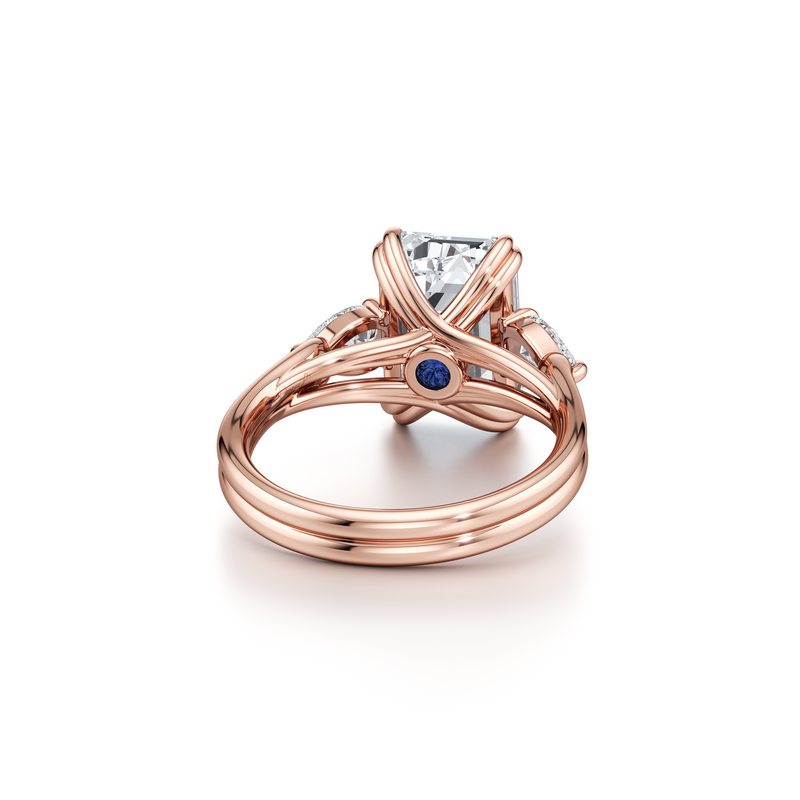 Elle Pear Three Stone Lab Diamond Engagement Ring image 33