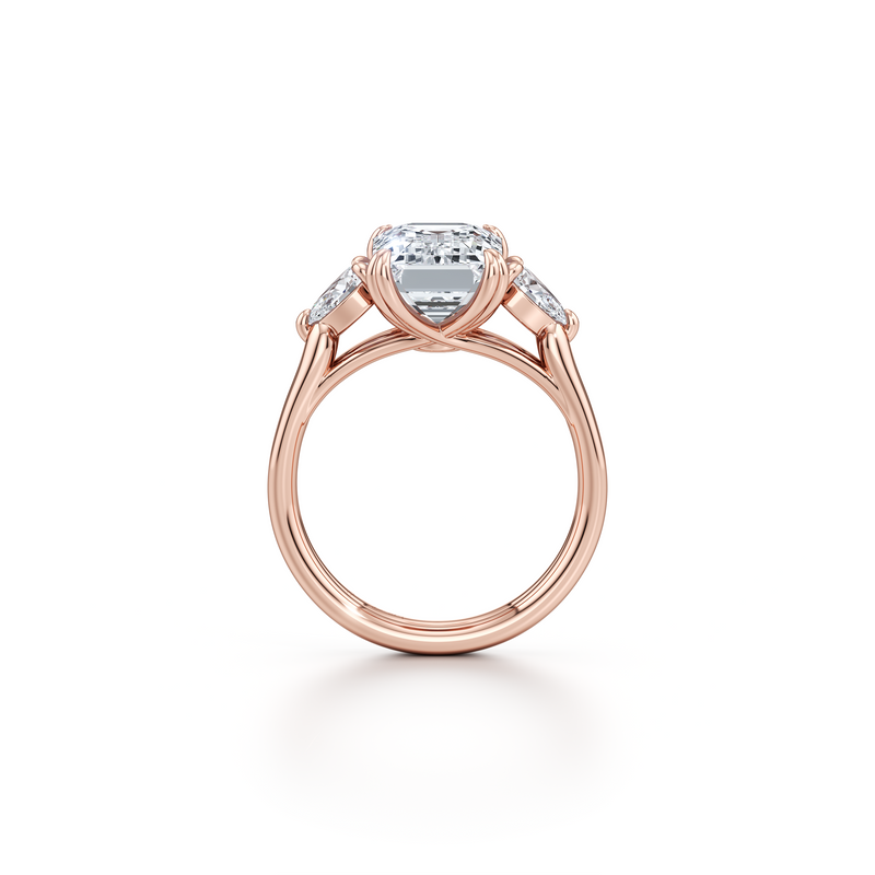 Elle Pear Three Stone Lab Diamond Engagement Ring image 34