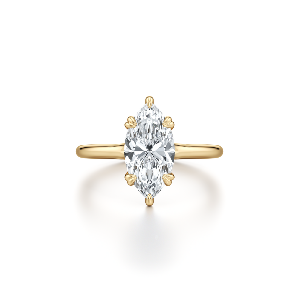 Elle Marquise Solitaire Lab Diamond Engagement Ring image 1