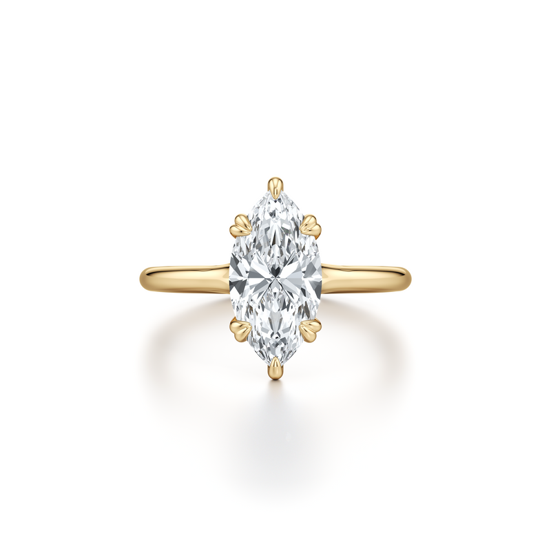 Elle Marquise Cut Solitaire Lab Diamond Engagement Ring image 1