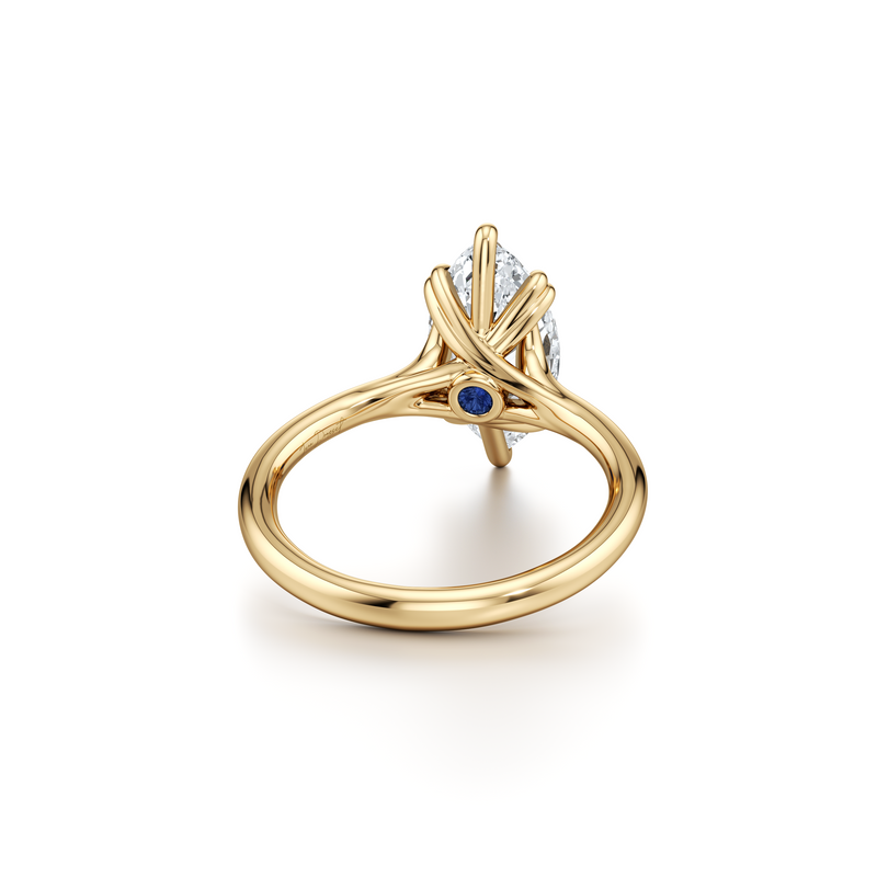 Elle Marquise Cut Solitaire Lab Diamond Engagement Ring image 3