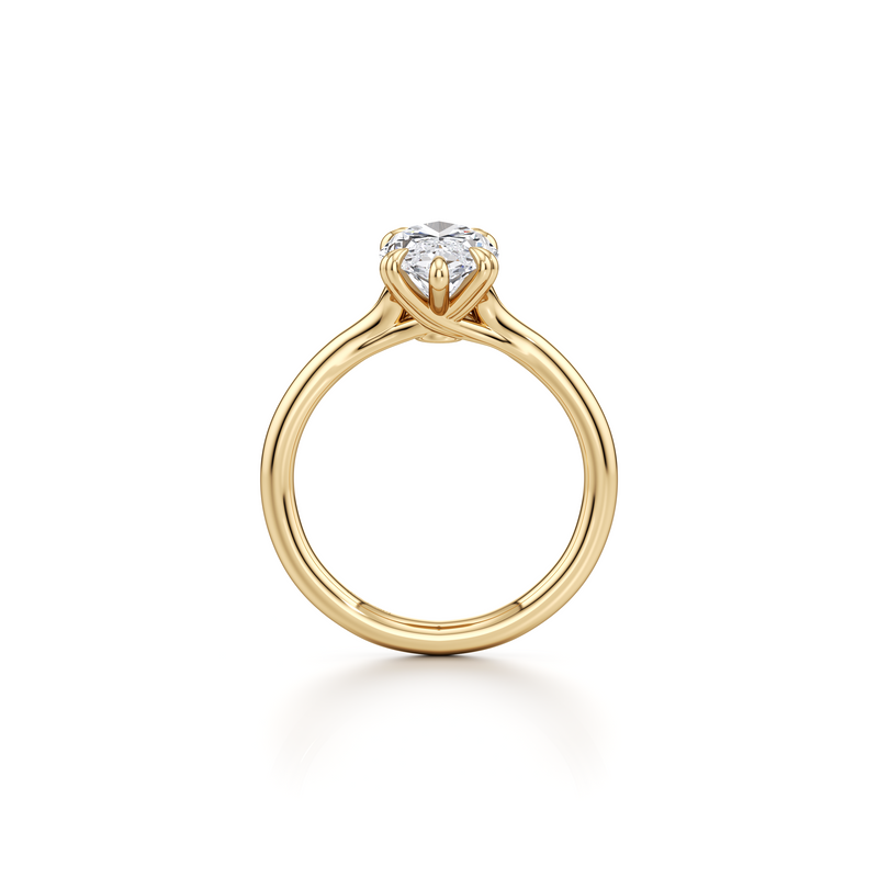 Elle Marquise Cut Solitaire Lab Diamond Engagement Ring image 4