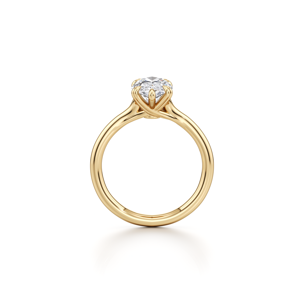 Elle Marquise Solitaire Lab Diamond Engagement Ring image 4