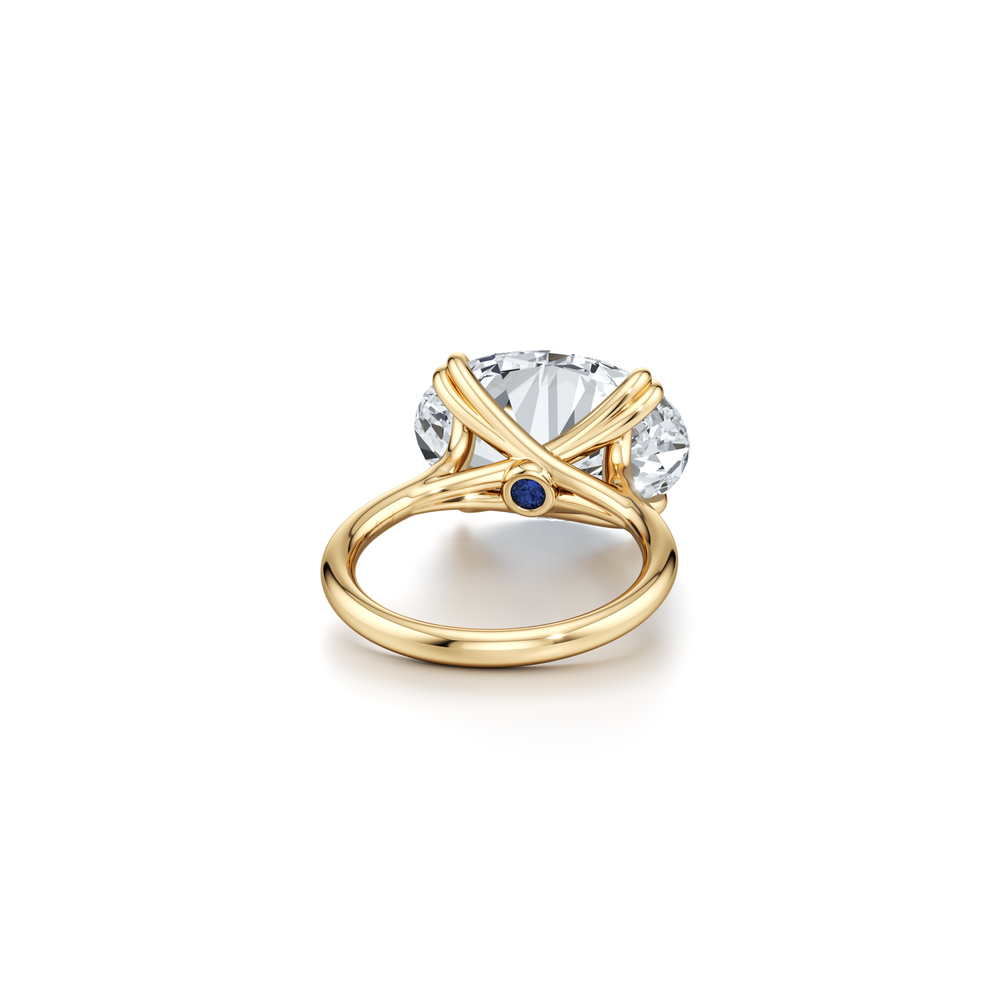 High Jewelry | Elle East-West Oval Cut Solitaire Lab Diamond Engagement Ring image 3