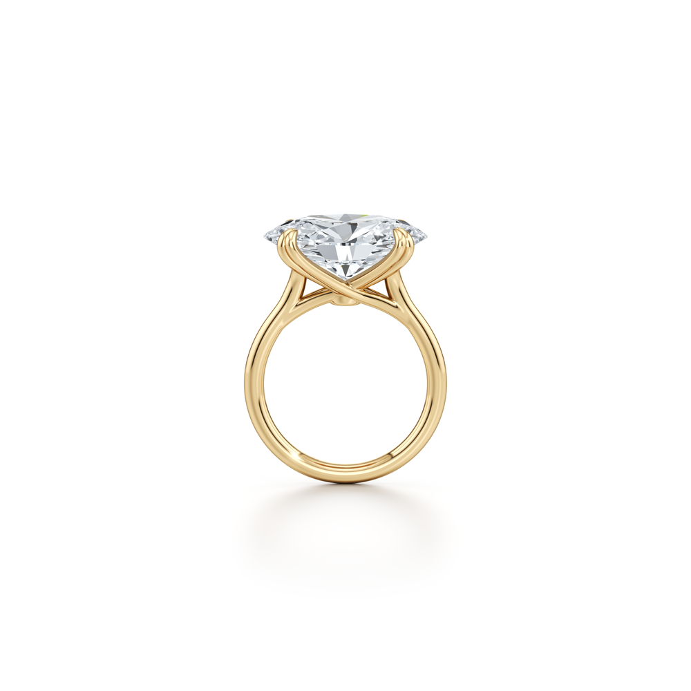 High Jewelry | Elle East-West Oval Cut Solitaire Lab Diamond Engagement Ring image 4