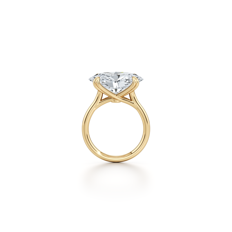High Jewelry | Elle East-West Oval Cut Solitaire Lab Diamond Engagement Ring image 4
