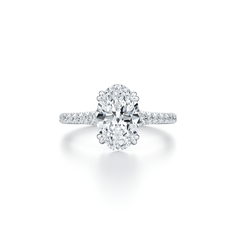 Elle Oval Cut Solitaire Lab Diamond Engagement Ring image 1