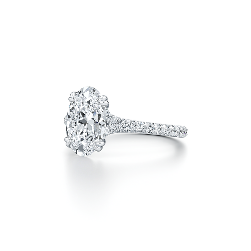 Elle Oval Cut Solitaire Lab Diamond Engagement Ring image 2