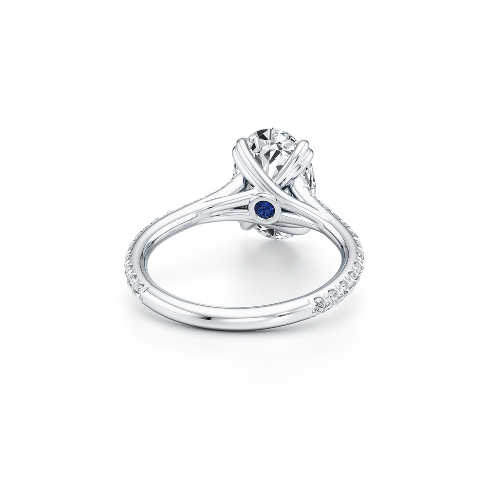 Elle Oval Cut Lab Diamond Solitaire Engagement Ring image 3