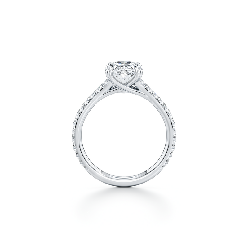 Elle Oval Cut Solitaire Lab Diamond Engagement Ring image 4