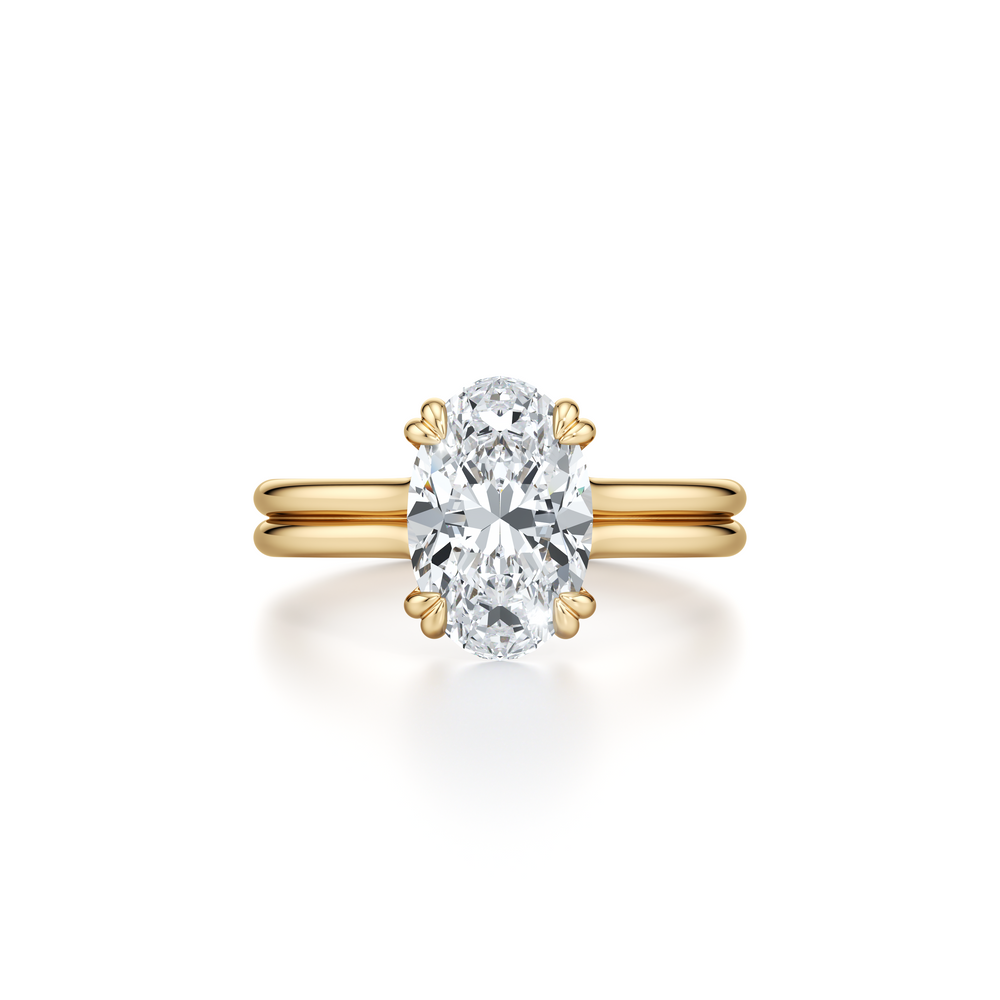 Elle Oval Cut Solitaire Lab Diamond Engagement Ring image 1