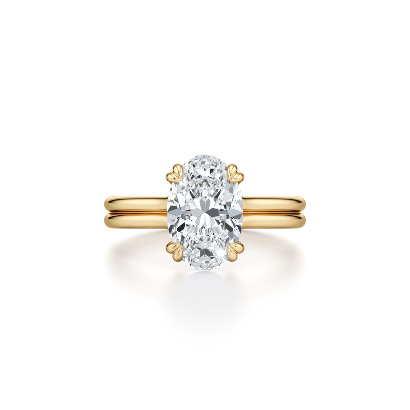 Elle Oval Cut Solitaire Lab Diamond Engagement Ring image 1
