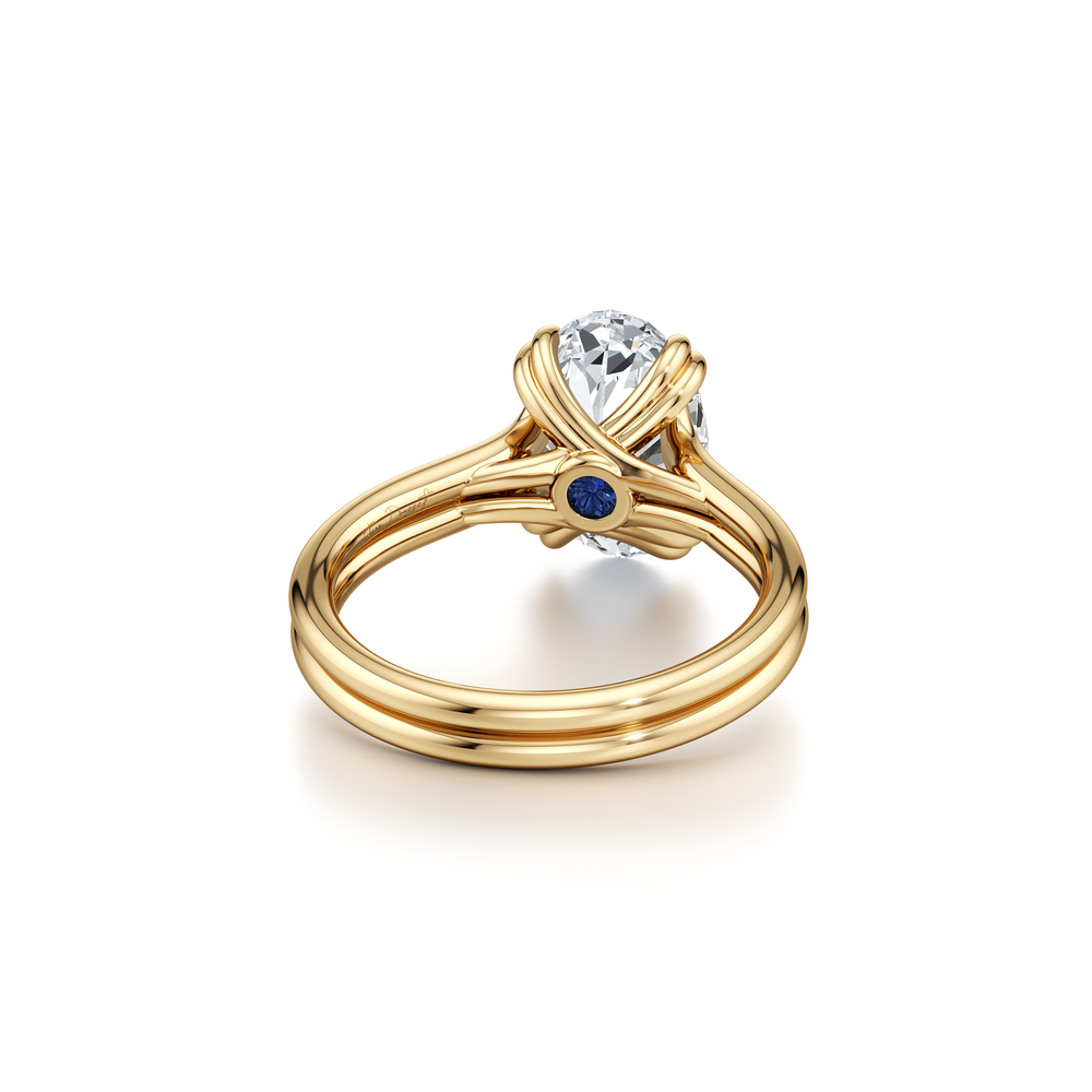 Elle Oval Cut Solitaire Lab Diamond Engagement Ring image 3