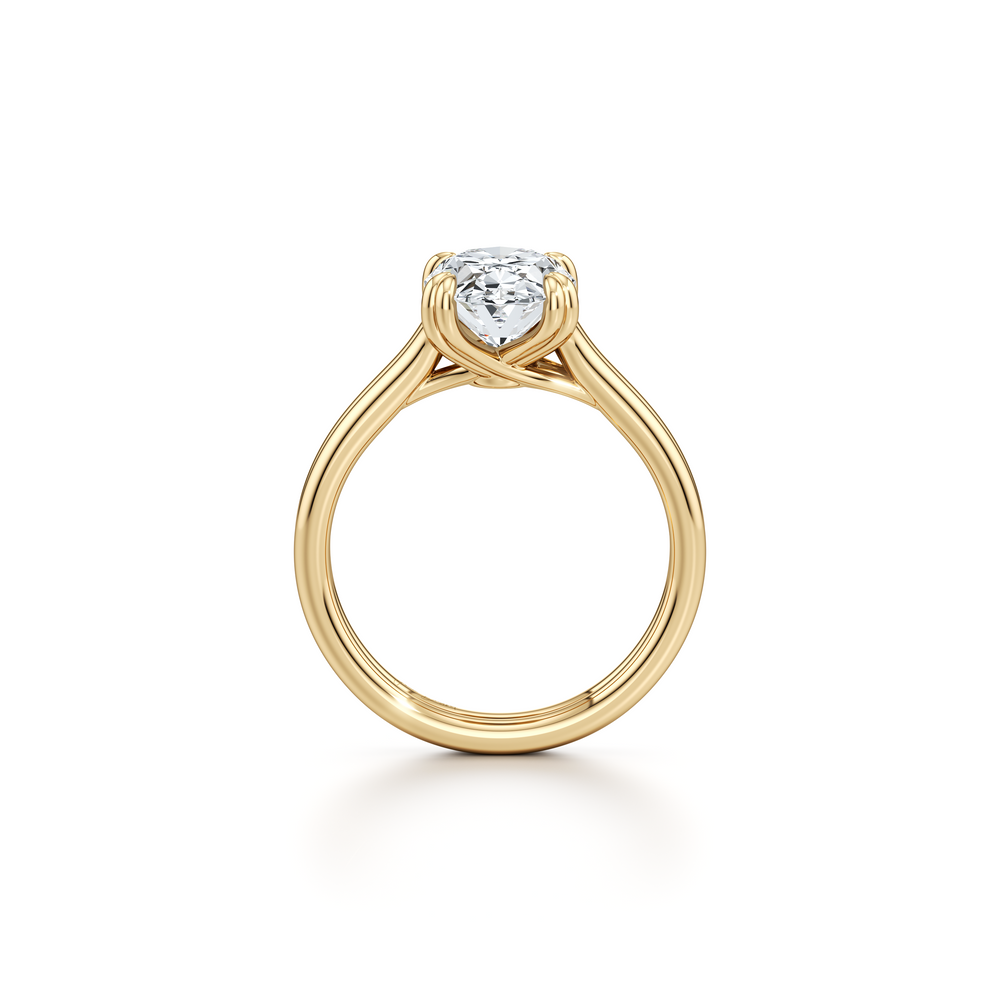 Elle Oval Cut Solitaire Lab Diamond Engagement Ring image 4