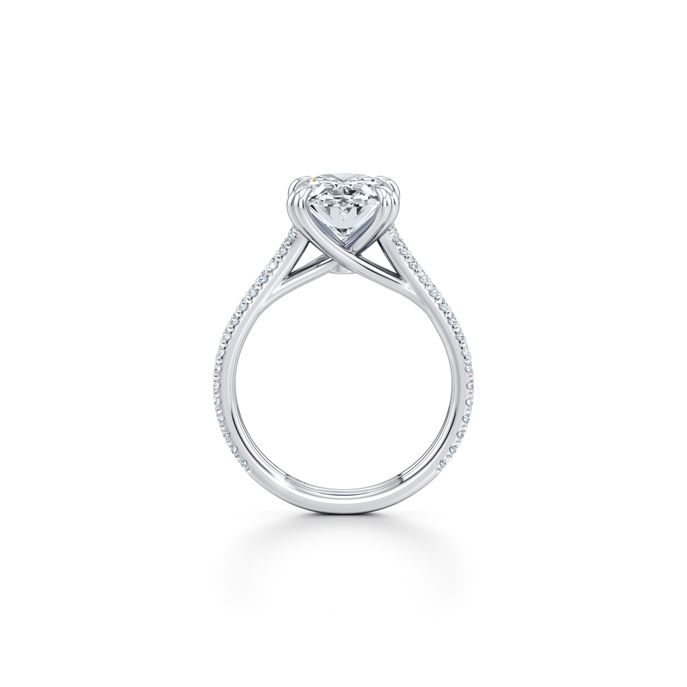 Elle Oval Cut Solitaire Lab Diamond Engagement Ring image 4