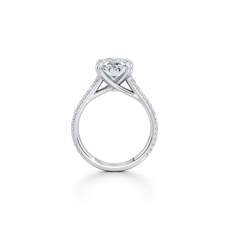 Elle Oval Cut Solitaire Lab Diamond Engagement Ring image 4
