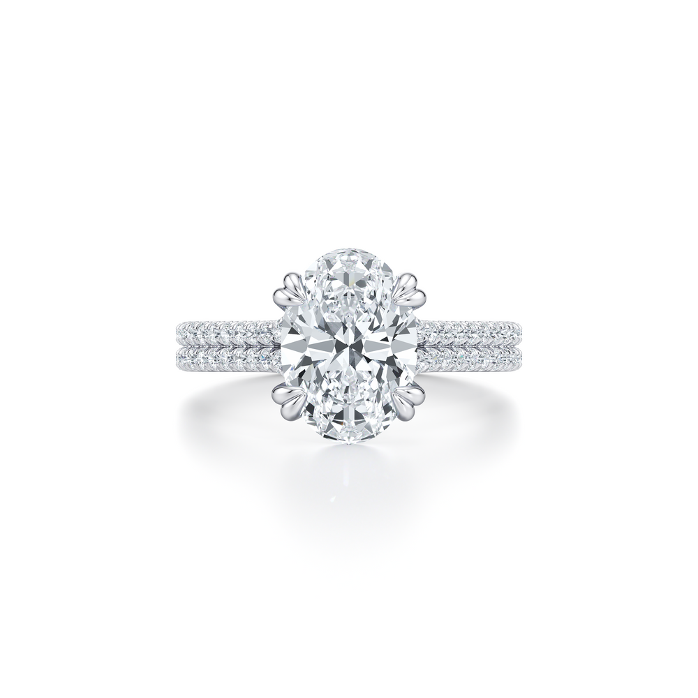 Elle Oval Cut Solitaire Lab Diamond Engagement Ring image 1