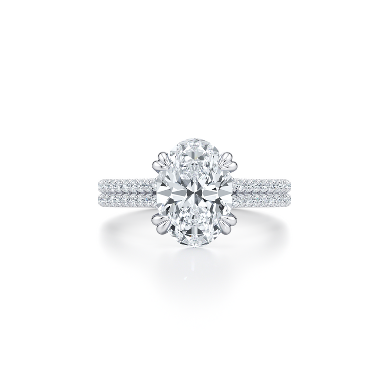 Elle Oval Cut Solitaire Lab Diamond Engagement Ring image 1