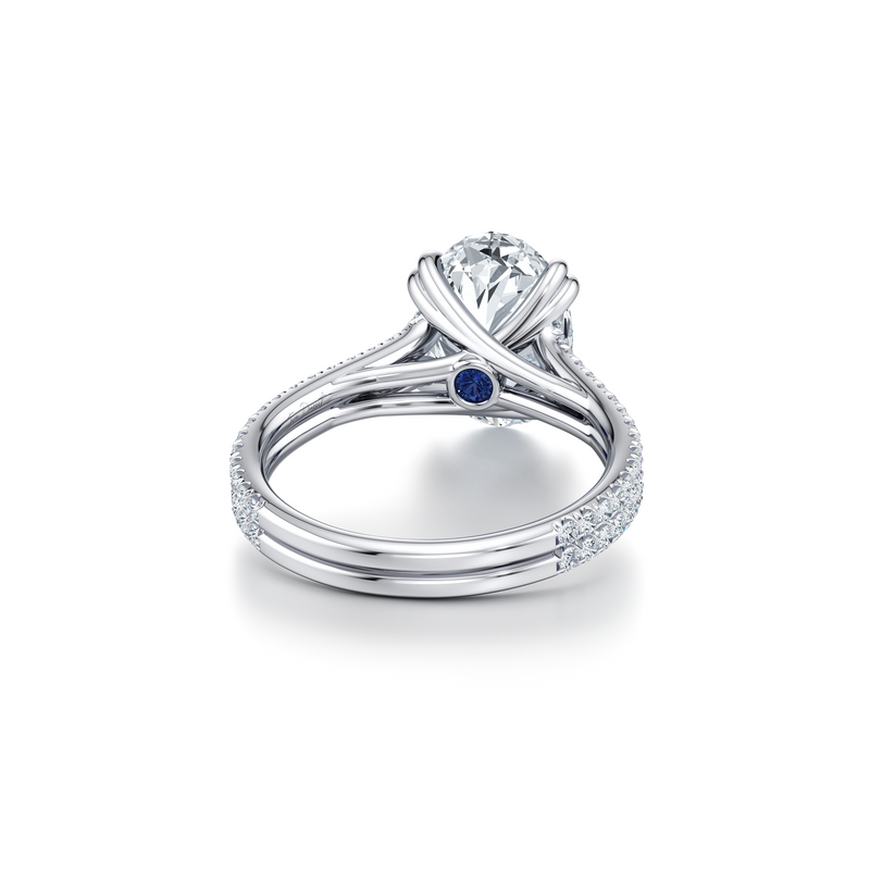 Elle Oval Cut Solitaire Lab Diamond Engagement Ring image 3