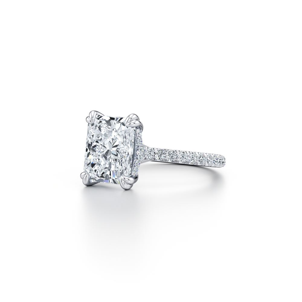 Elle Radiant Cut Lab Diamond Solitaire Engagement Ring image 2