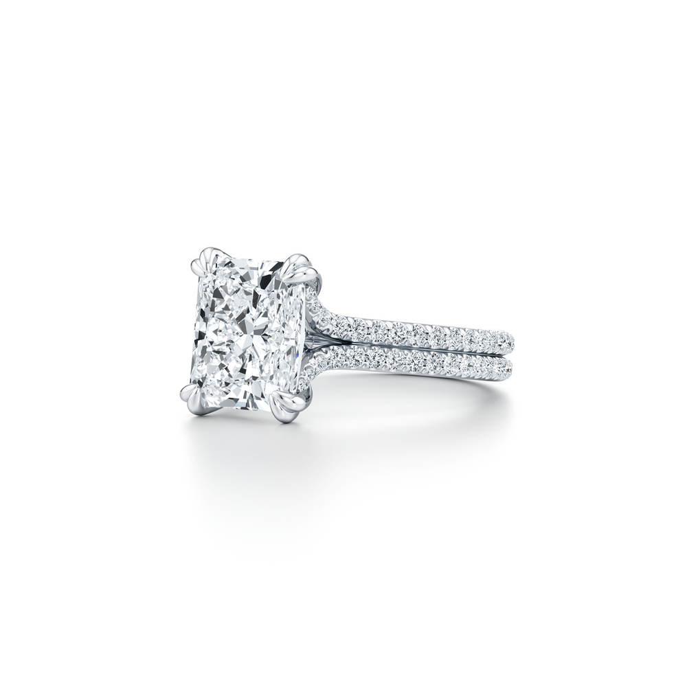 Elle Radiant Cut Solitaire Lab Diamond Engagement Ring image 2