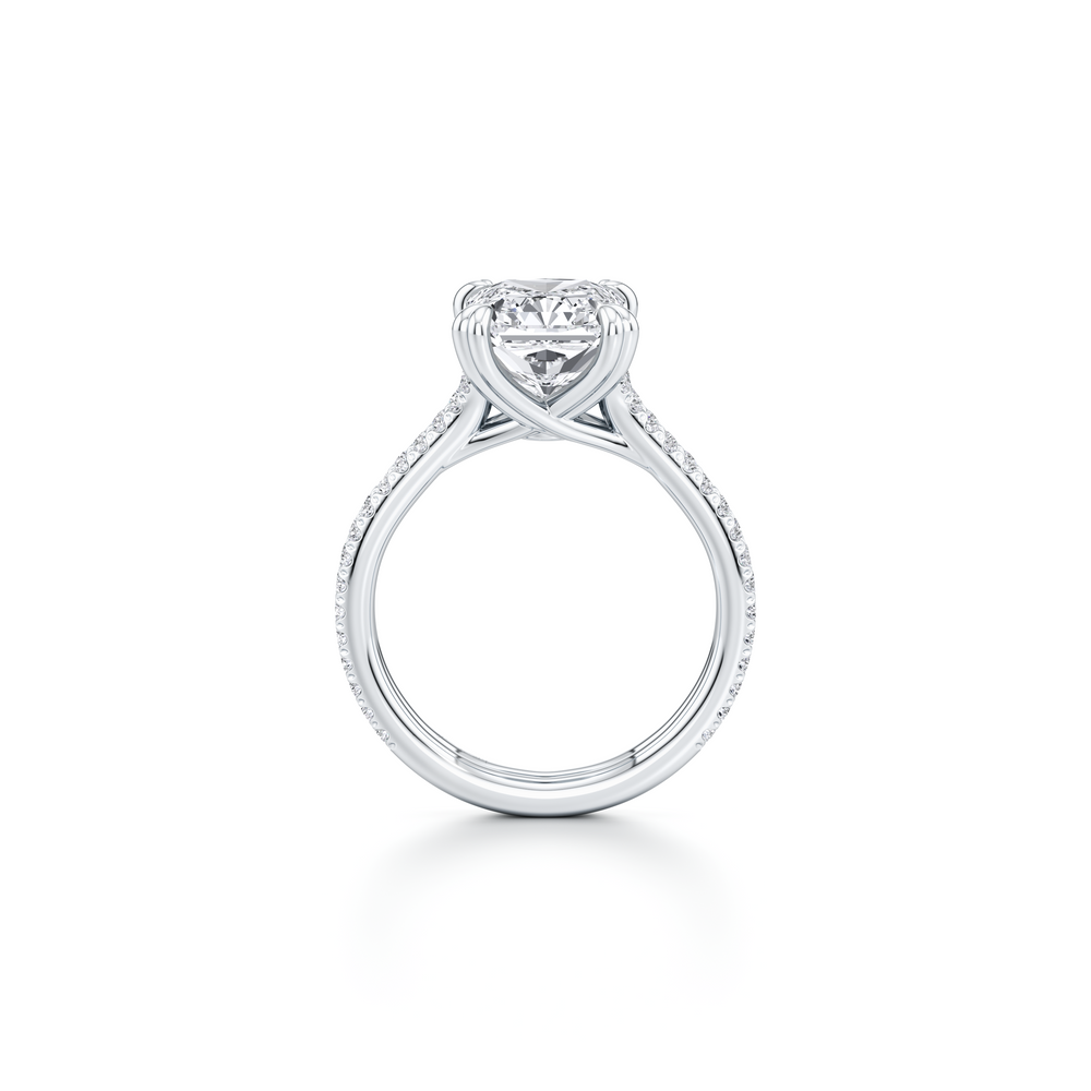 Elle Radiant Cut Solitaire Lab Diamond Engagement Ring image 4
