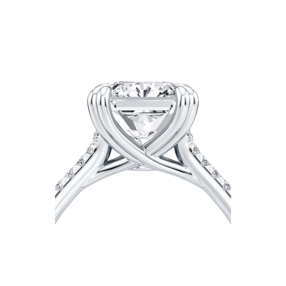 Elle Radiant Cut Solitaire Lab Diamond Engagement Ring image 5