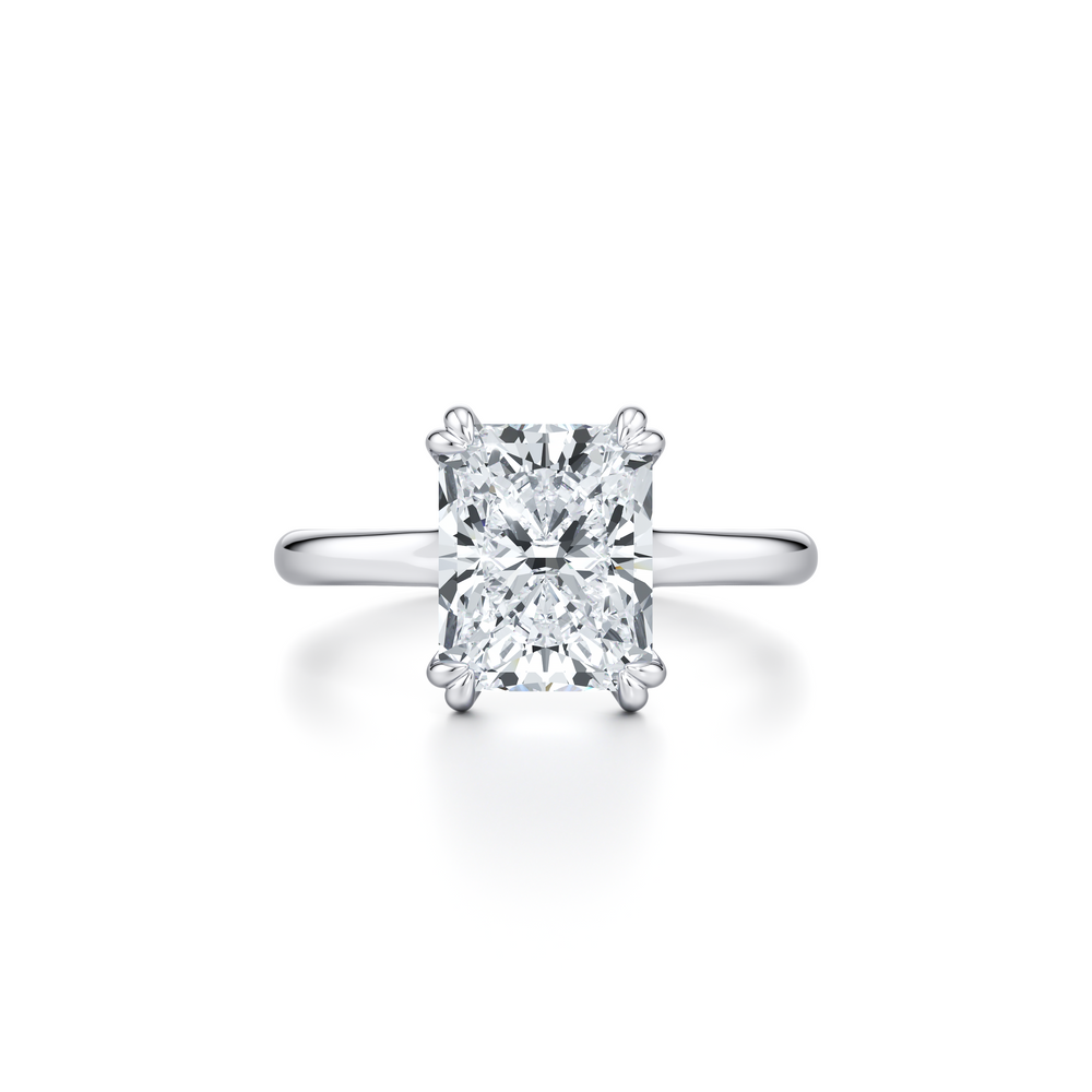 Elle Radiant Cut Solitaire Lab Diamond Engagement Ring image 1