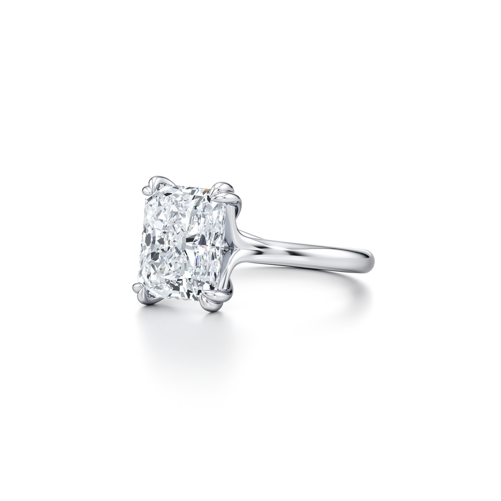 Elle Radiant Cut Solitaire Lab Diamond Engagement Ring image 2