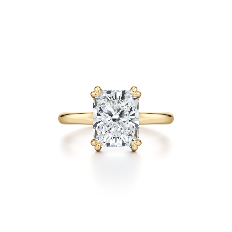 Elle Radiant Solitaire Lab Diamond Engagement Ring image 1