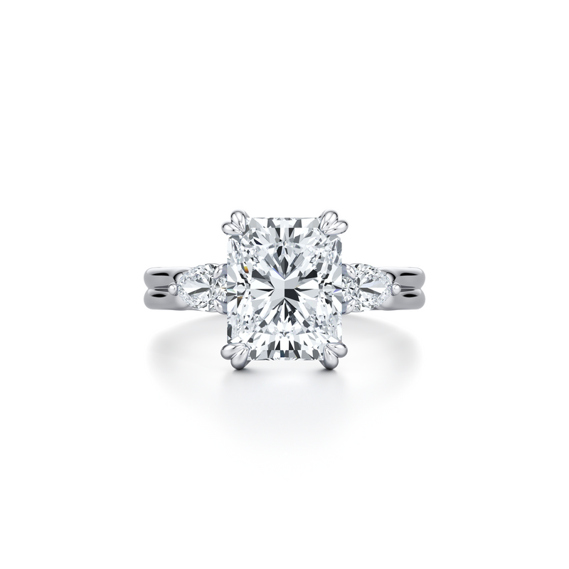 Elle Pear Three Stone Lab Diamond Engagement Ring image 41