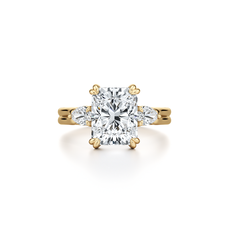 Elle Pear Three Stone Lab Diamond Engagement Ring image 46