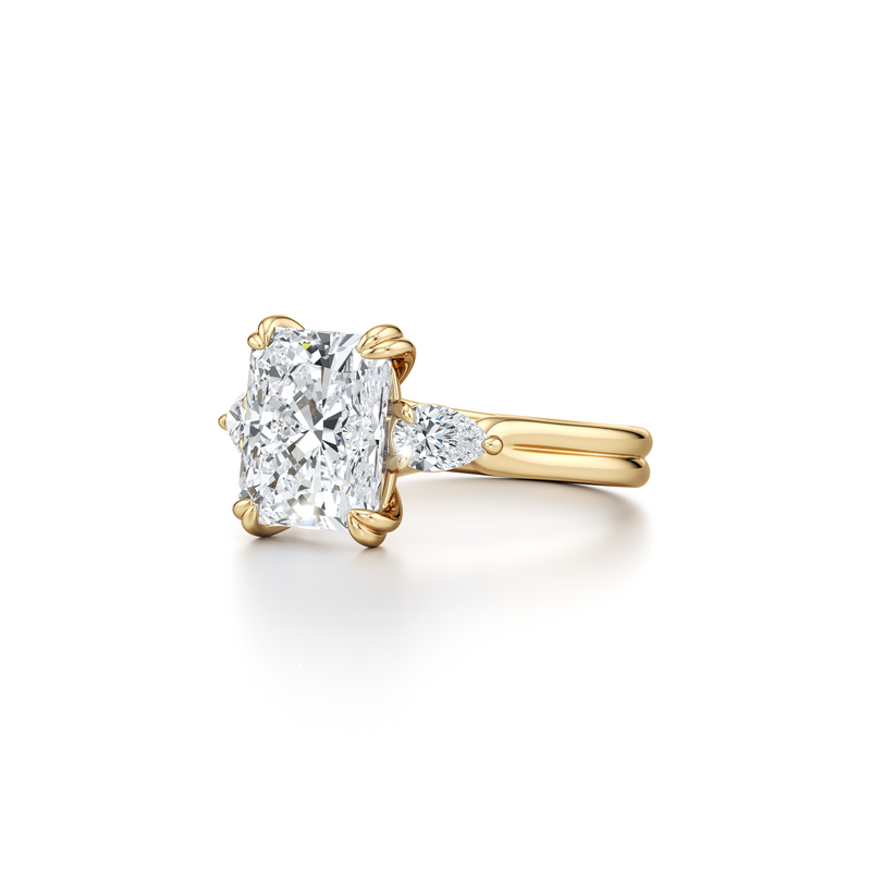 Elle Pear Three Stone Lab Diamond Engagement Ring image 47