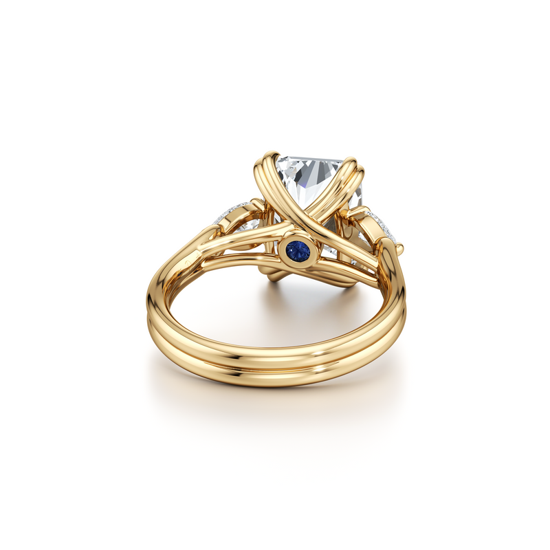 Elle Pear Three Stone Lab Diamond Engagement Ring image 48