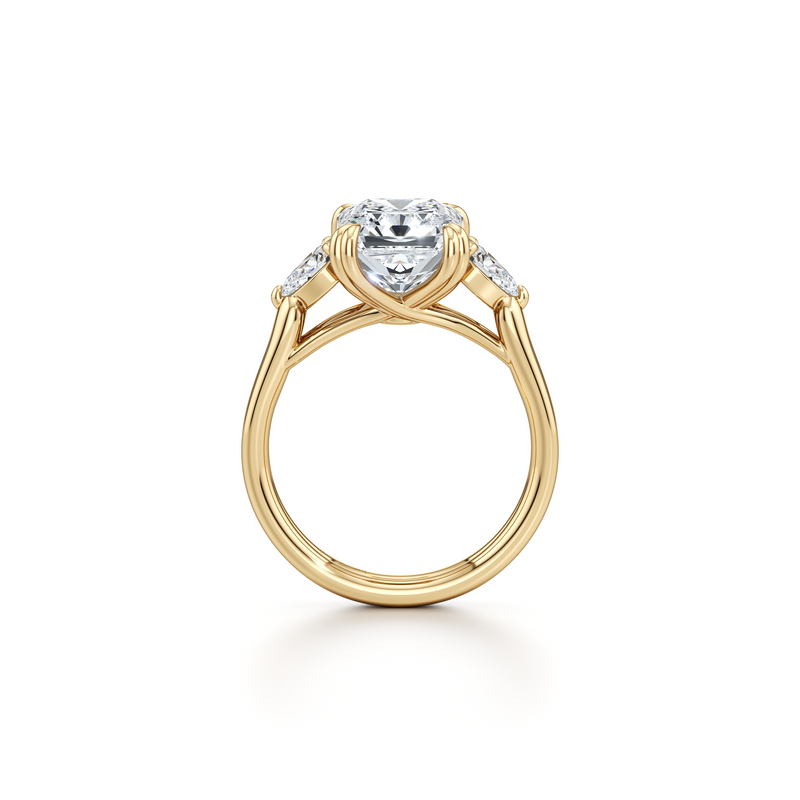 Elle Pear Three Stone Lab Diamond Engagement Ring image 49
