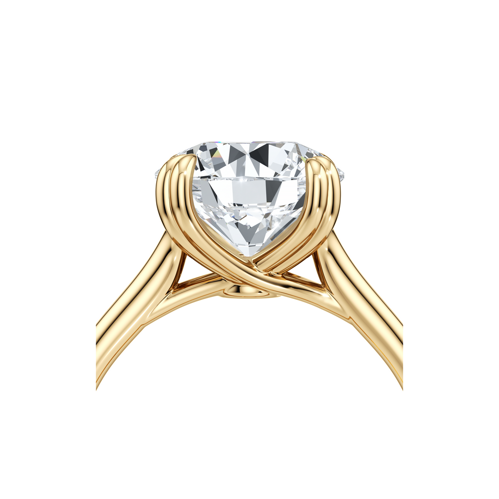 Elle Round Cut Solitaire Lab Diamond Engagement Ring image 5