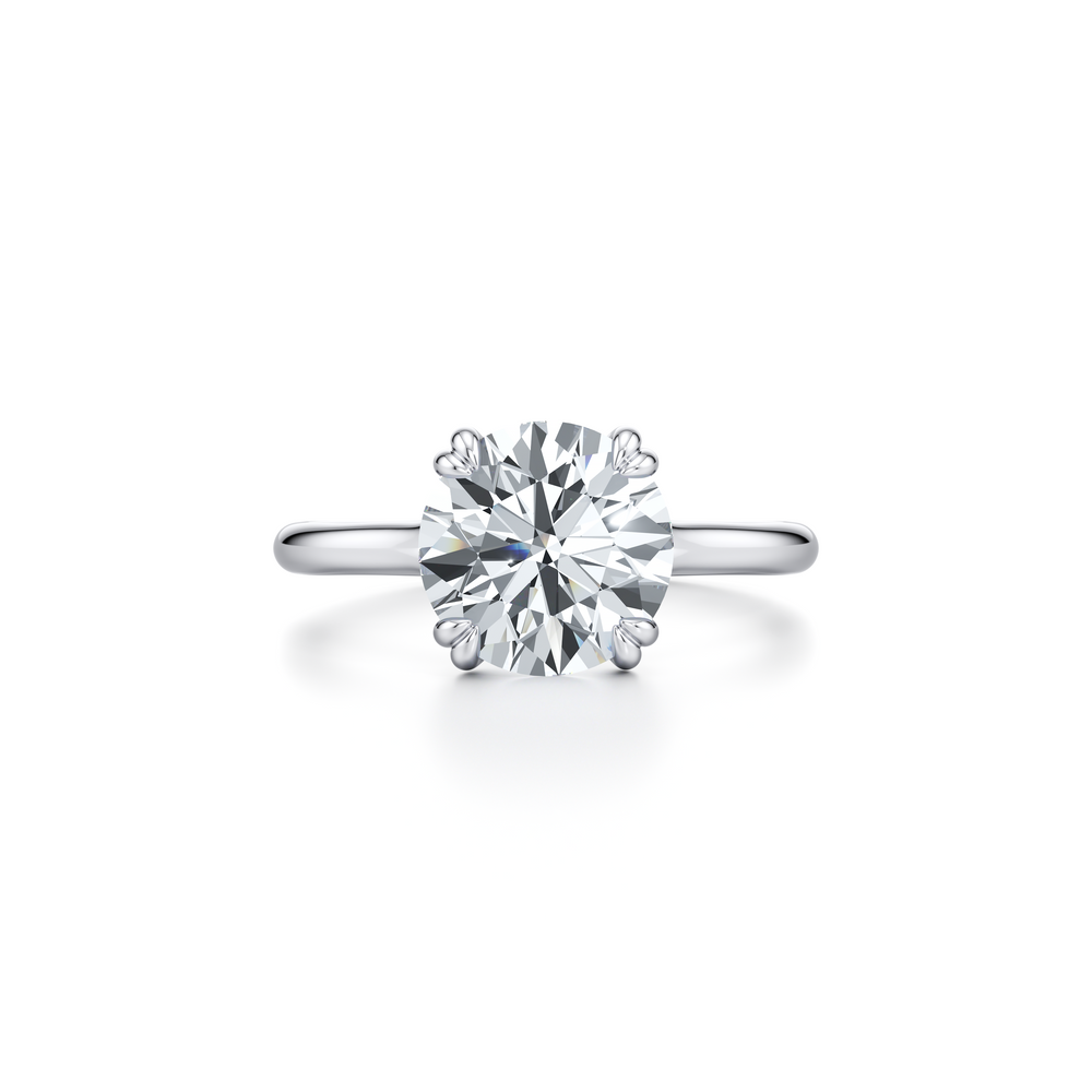 Elle Round Cut Solitaire Lab Diamond Engagement Ring image 1