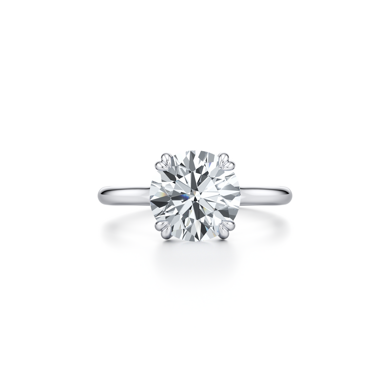 Elle Round Cut Solitaire Lab Diamond Engagement Ring image 1