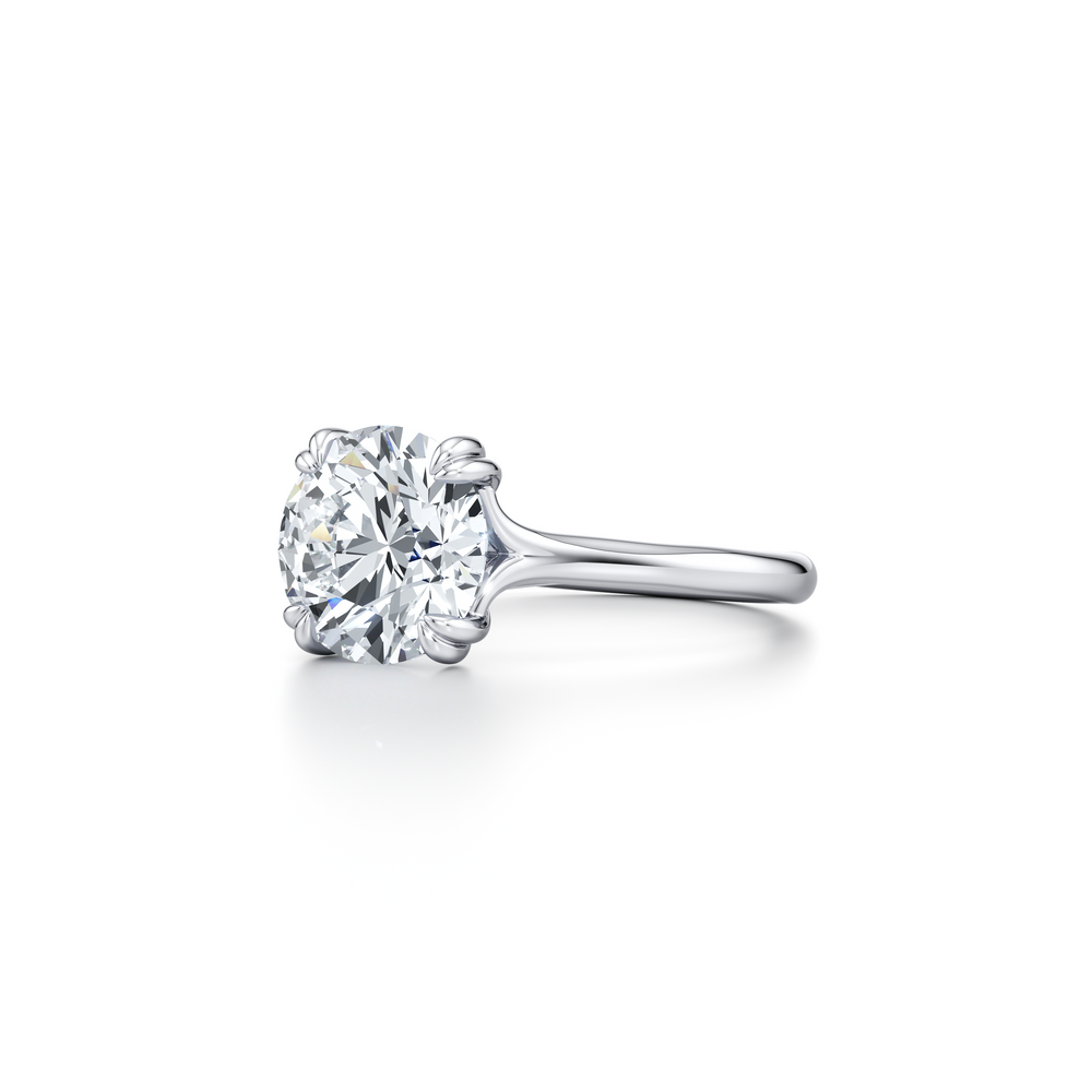 Elle Round Cut Solitaire Lab Diamond Engagement Ring image 3