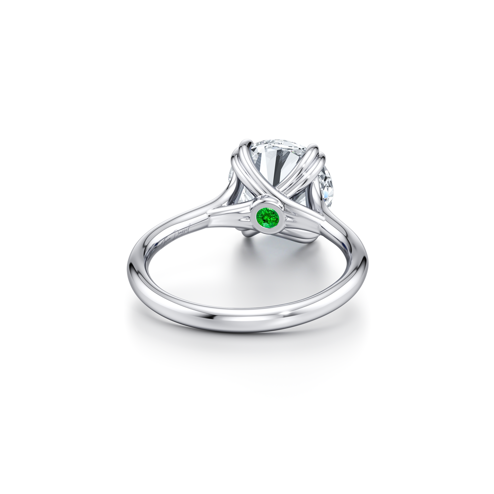 Elle Round Cut Solitaire Lab Diamond Engagement Ring image 2