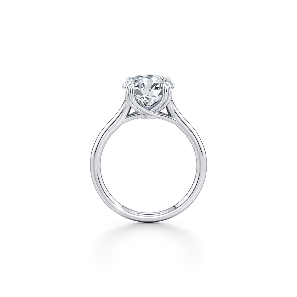 Elle Round Cut Solitaire Lab Diamond Engagement Ring image 4