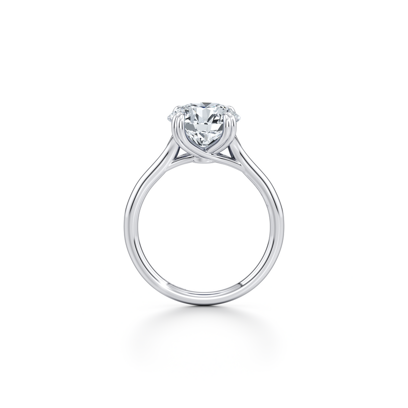 Elle Round Cut Solitaire Lab Diamond Engagement Ring image 4