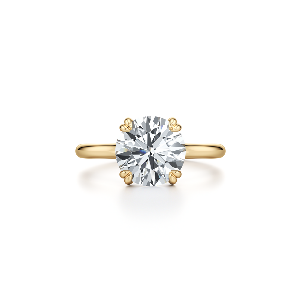 Elle Round Cut Solitaire Lab Diamond Engagement Ring image 1
