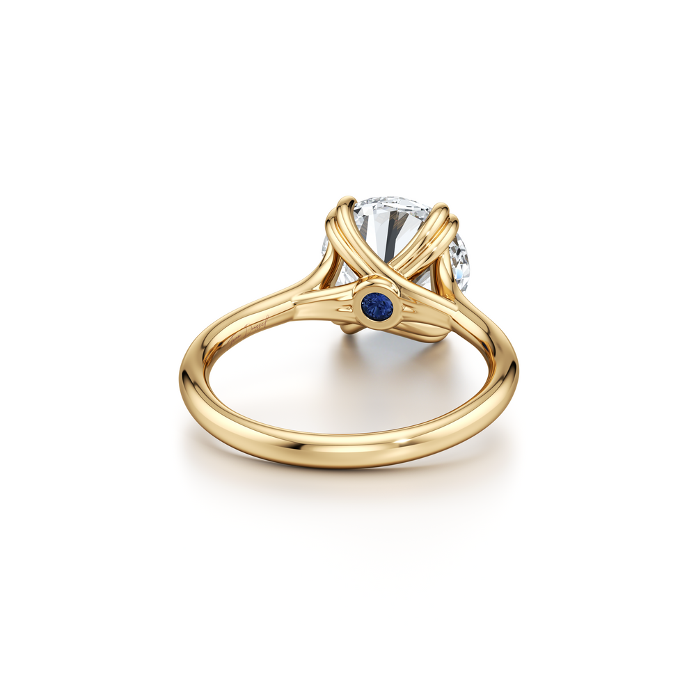 Elle Round Cut Solitaire Lab Diamond Engagement Ring image 3