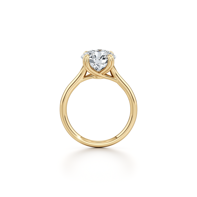 Elle Round Solitaire Lab Diamond Engagement Ring image 4
