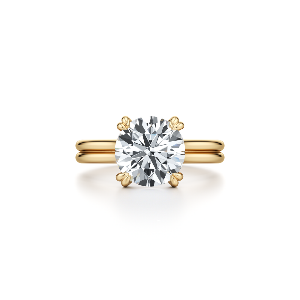 Elle Round Cut Solitaire Lab Diamond Engagement Ring image 1