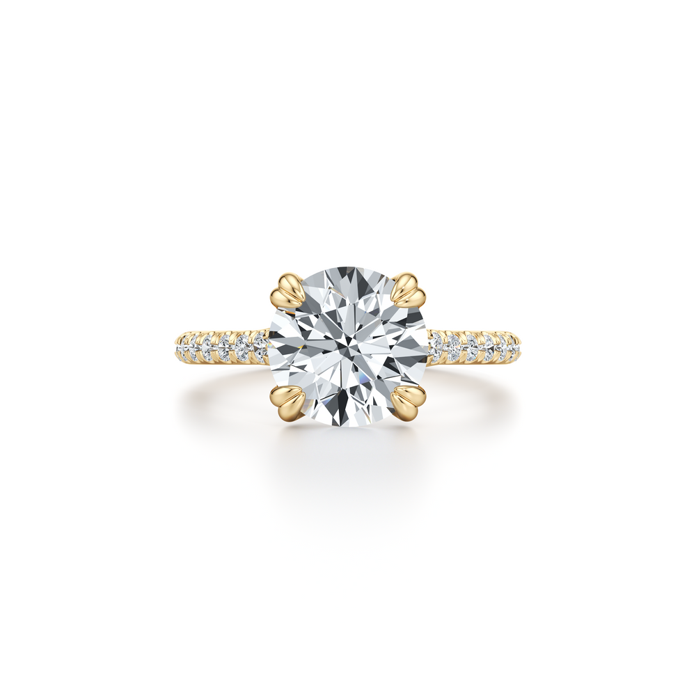 Elle Round Cut Solitaire Lab Diamond Engagement Ring image 1