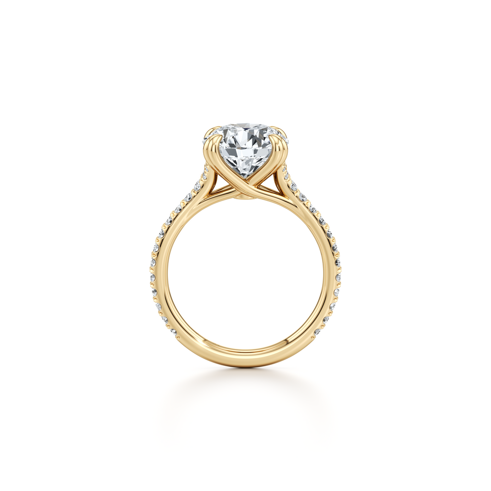 Elle Round Solitaire Lab Diamond Engagement Ring image 4