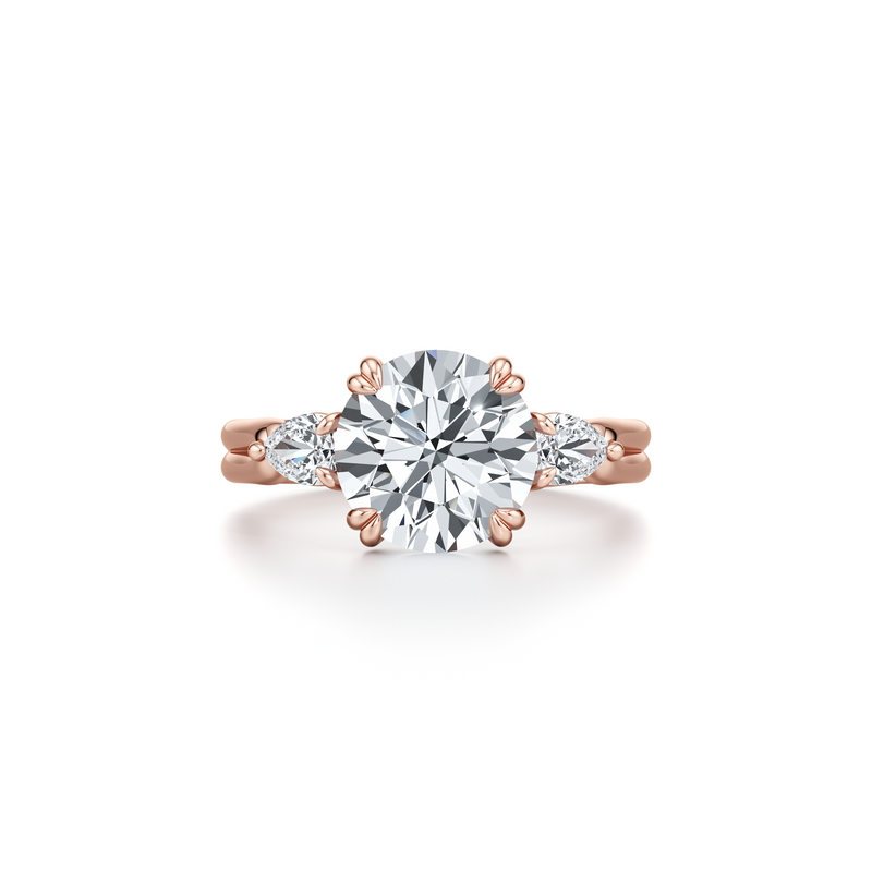 Elle Pear Three Stone Lab Diamond Engagement Ring image 91