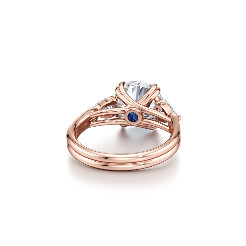 Elle Pear Three Stone Lab Diamond Engagement Ring image 93
